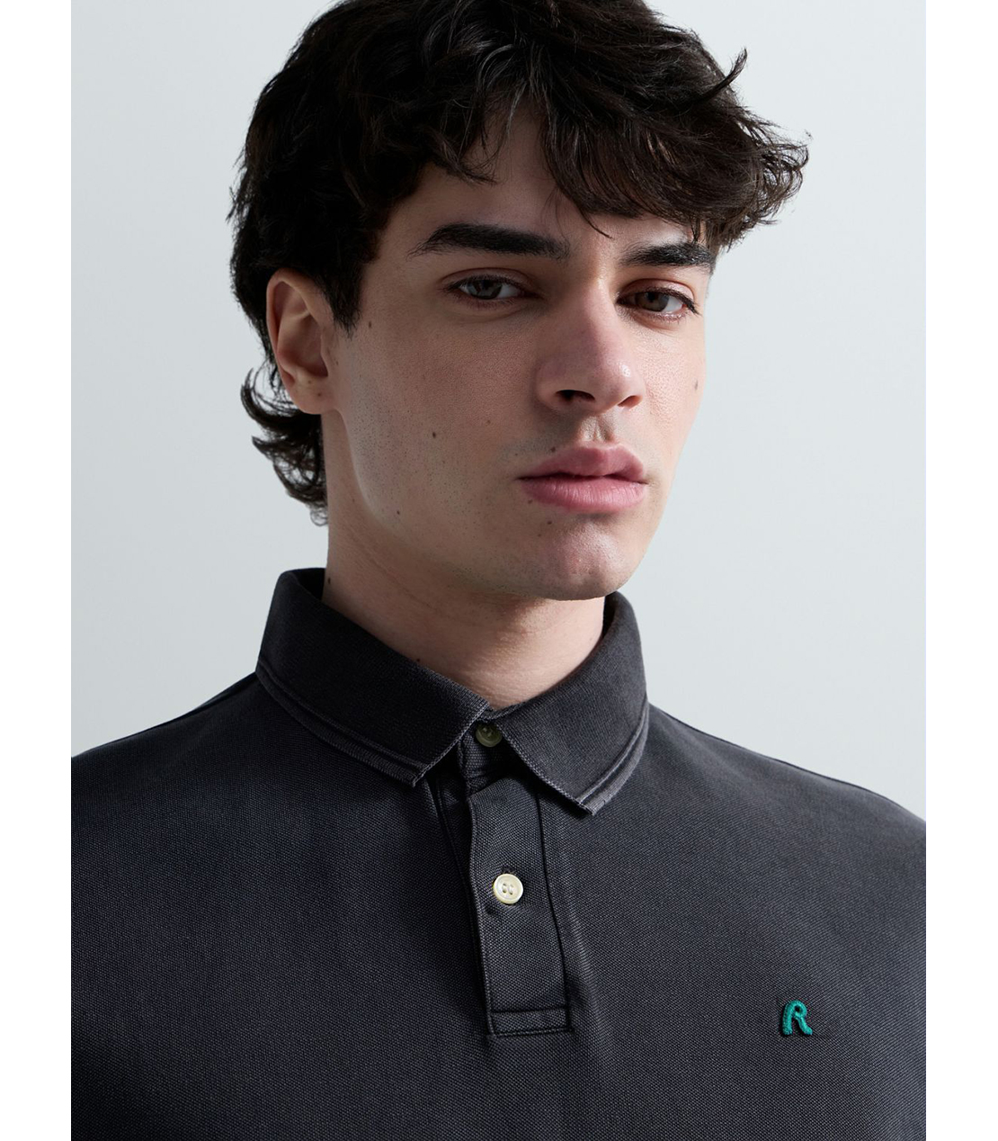 マーブルダイコットンピケポロシャツ 詳細画像 ブラックボード 5